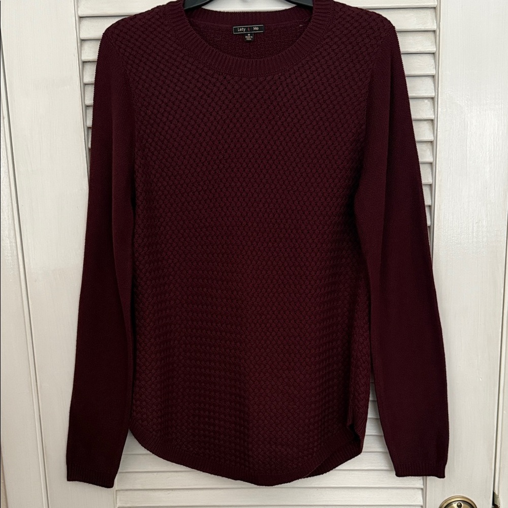 Lety & Me burgundy sweater